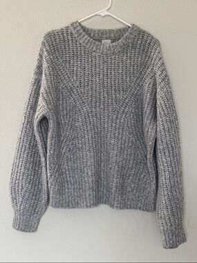 Women’s a new day Gray Chunky Knit Crewneck Sweater Size Medium